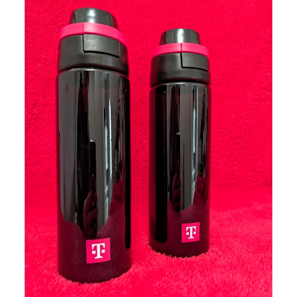 2-Pack T-Mobile Tuesdays 24oz BPA-Free Plastic Water Bottles New